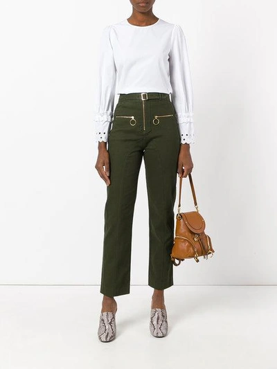 Shop See By Chloé Perforated Cuff Blouse