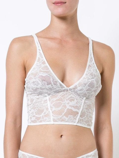 Shop Fleur Du Mal Bralet Mit Spitze - Weiss In White