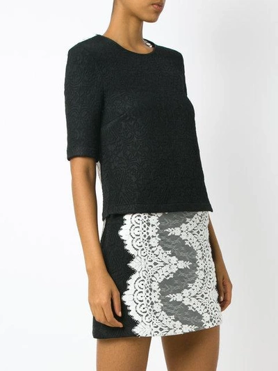 Shop Olympiah Lace Panelled Top In Black