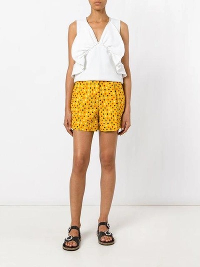 Shop Rossella Jardini Shorts Mit Punkte-print In Yellow