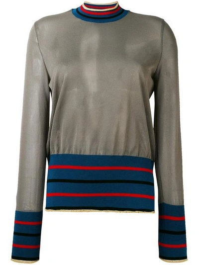Shop Marni Tulle Striped Top