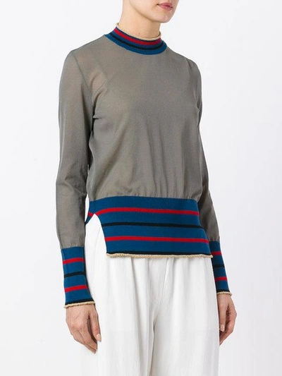 Shop Marni Tulle Striped Top