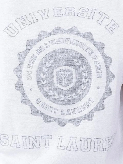 Shop Saint Laurent 'university' T-shirt In White