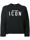 Dsquared2 Icon Slogan Sweatshirt In Black