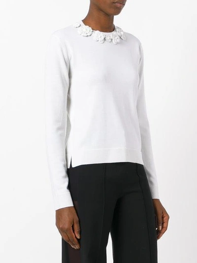 Shop Fendi Floral Embroidered Sweater