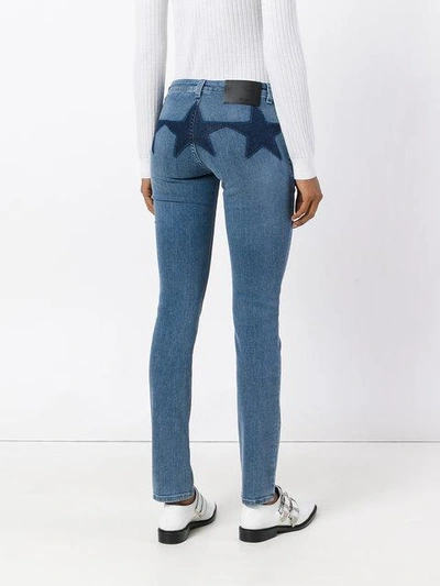 Shop Givenchy Star Patch Skinny Jeans In Blue