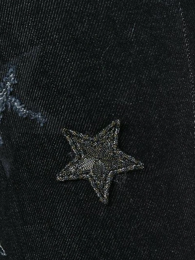 星星刺绣牛仔裤