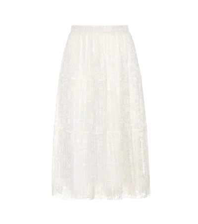 See By Chloé Pleated Lace Skirt