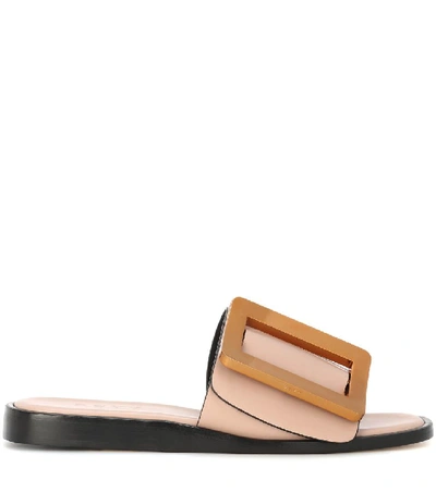 Shop Boyy Embellished Leather Slides In Eude