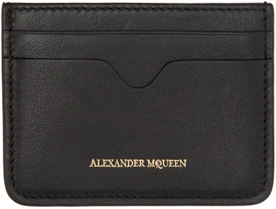 Shop Alexander Mcqueen Black Leather Card Holder