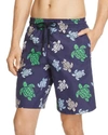 VILEBREQUIN OKOA MULTICOLORED TURTLE-PRINT SWIM TRUNKS,OKO7037H