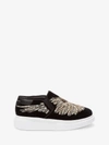 ALEXANDER MCQUEEN EMBROIDERED SLIP-ON SNEAKER,485786W4GQK1081