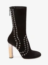 ALEXANDER MCQUEEN BI-colour SCULPTED HEEL EYELET FITTED BOOTIE,485801WHQV01000