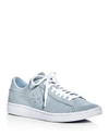 CONVERSE Women's Pro Leather Perforated Suede Lace Up Trainers,2587813PORPOISEBLUE