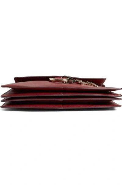 Shop Chloé Faye Suede & Leather Shoulder Bag In Plum Purple