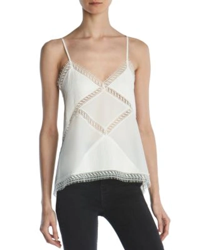 The Kooples Lace-trimmed Silk Camisole Top In White