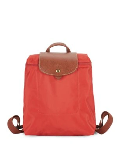 Longchamp Le Pliage Backpack In Red