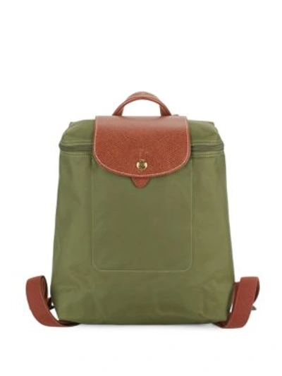 Longchamp Le Pliage Backpack In Green