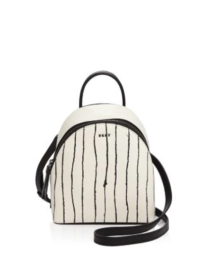 Dkny Twine Stripe Leather Mini Backpack