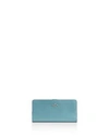 COACH Skinny Wallet in Refined Calf Leather,2582903TEAL/SILVER