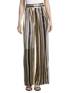 ALICE AND OLIVIA STRIPED WIDE-LEGGED PANTS,0400094988974
