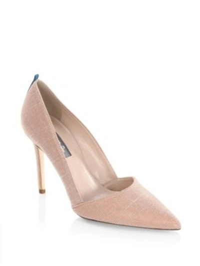 Sjp By Sarah Jessica Parker Rampling Lamé Point Toe Pumps In Pink