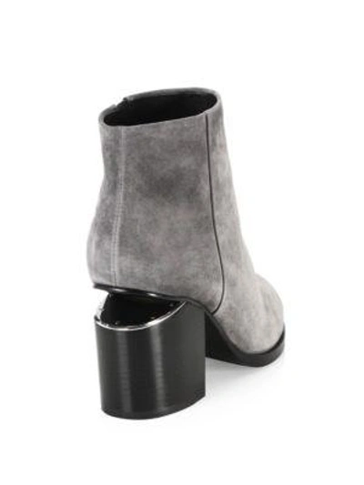 Shop Alexander Wang Gabi Tilt-heel Suede Booties In Mink