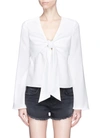 ALEXANDER WANG T Knot front overlay crepe top