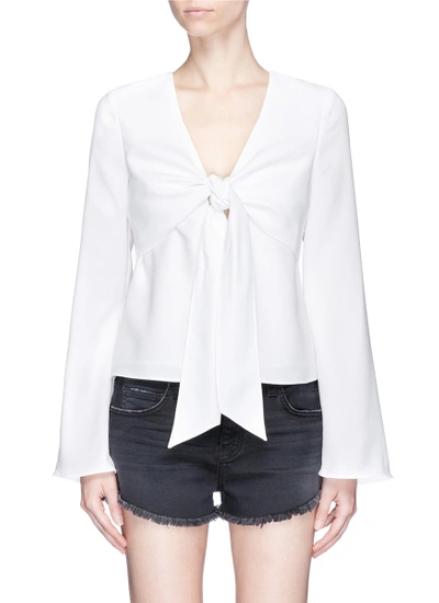 Shop Alexander Wang T Knot Front Overlay Crepe Top