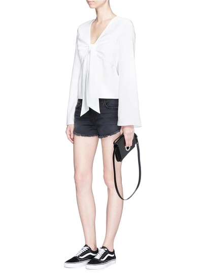 Shop Alexander Wang T Knot Front Overlay Crepe Top