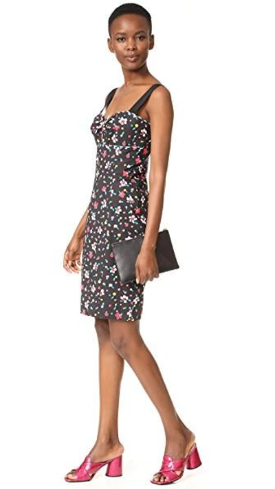 Shop Marc Jacobs Fitted Dress In Black Multi