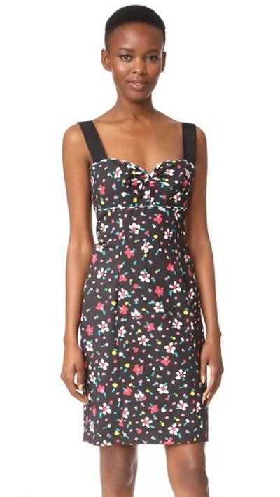 Shop Marc Jacobs Fitted Dress In Black Multi