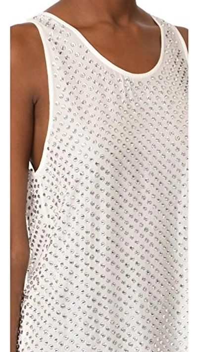 Shop Marc Jacobs Allover Embellished Tank In White