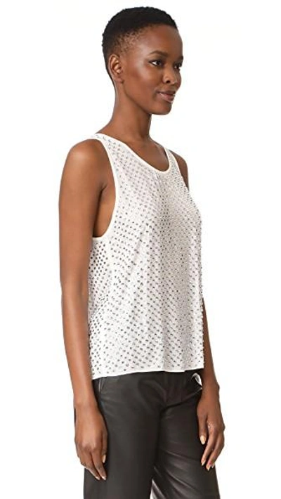 Shop Marc Jacobs Allover Embellished Tank In White
