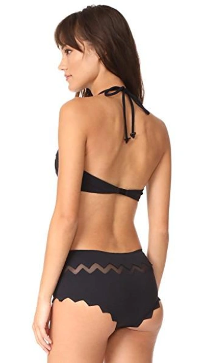 Shop Marysia Aloha Mesh Bikini Top In Black