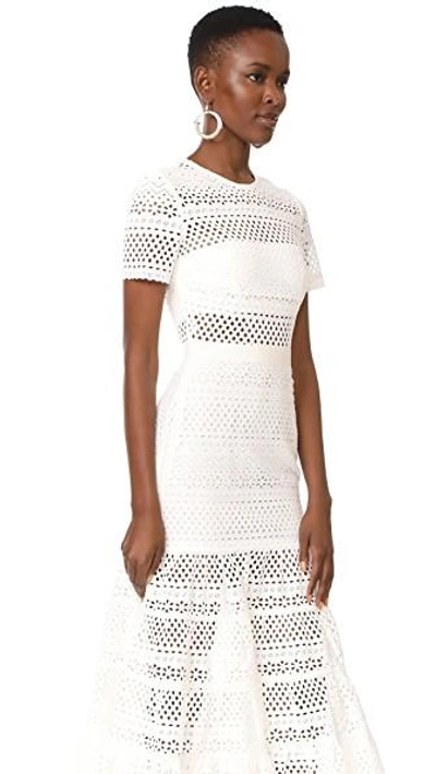 Shop Self-portrait Bea Midi Dress In White