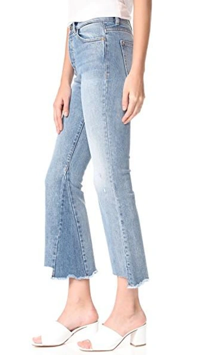 Shop Dl1961 1961 Jackie Trimtone Cropped Flare Jeans In Evolution