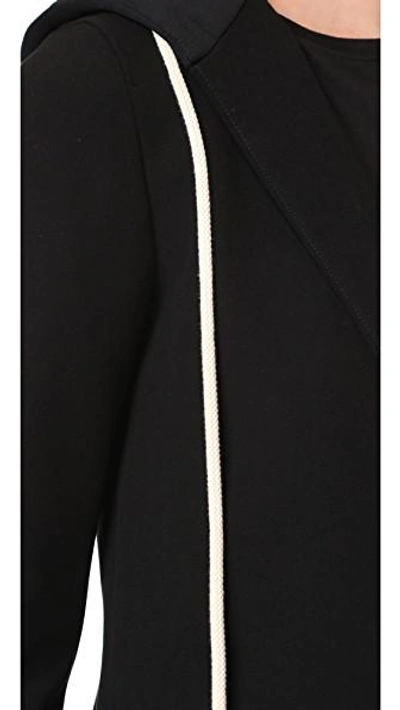 Shop Helmut Lang Hooded Blazer In Black