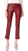 HELMUT LANG STRAIGHT LEATHER PANTS