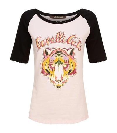 Roberto Cavalli Cavalli Cats T-shirt In Grey