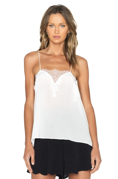 Cami Nyc Sweetheart Lace-trimmed Silk-charmeuse Camisole In White