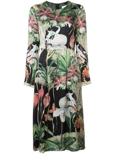 Shop Adam Lippes Floral Print Midi Dress