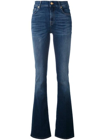 Shop 7 For All Mankind Bootcut Jeans In Blue