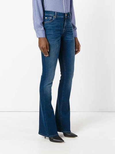 Shop 7 For All Mankind Bootcut Jeans In Blue