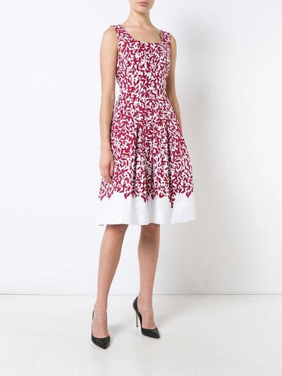 Shop Oscar De La Renta Floral Print Dress