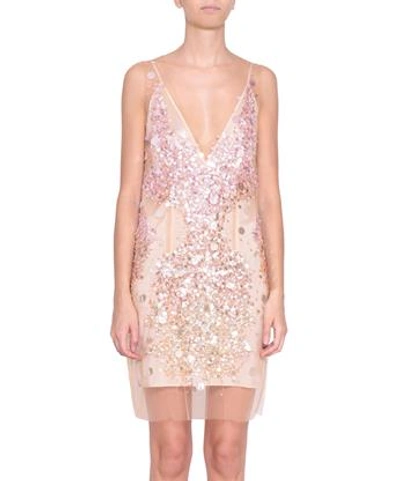 Amen Sequined Tulle Dress In Rosa