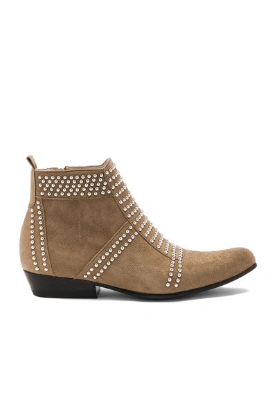 Anine Bing Charlie Bootie In Taupe.  In Beige