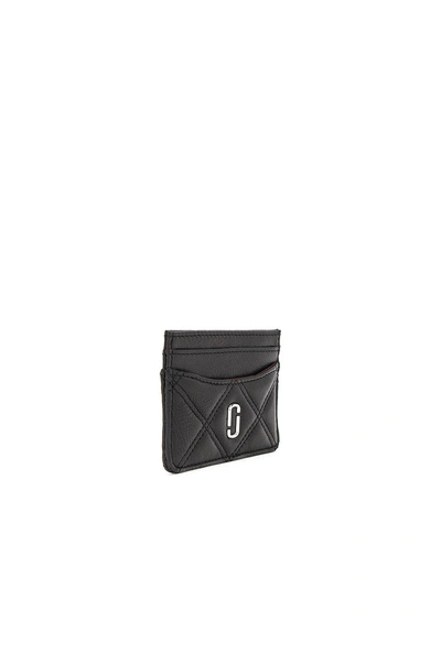 Shop Marc Jacobs Double J Matelasse Card Case In Black