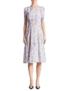 ALTUZARRA Sylvia Cinched Garden-Print Silk Dress