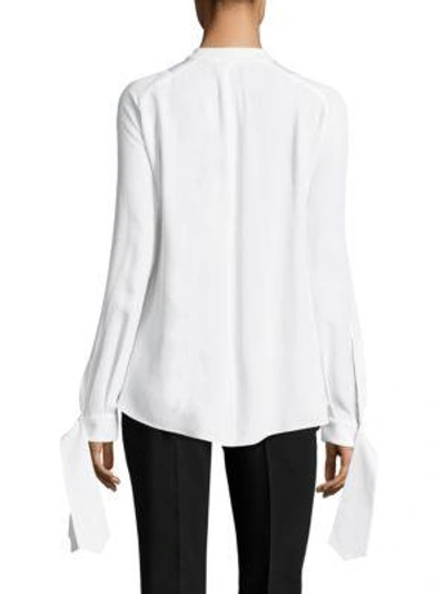 Shop Antonio Berardi Tie Sleeve Blouse In White